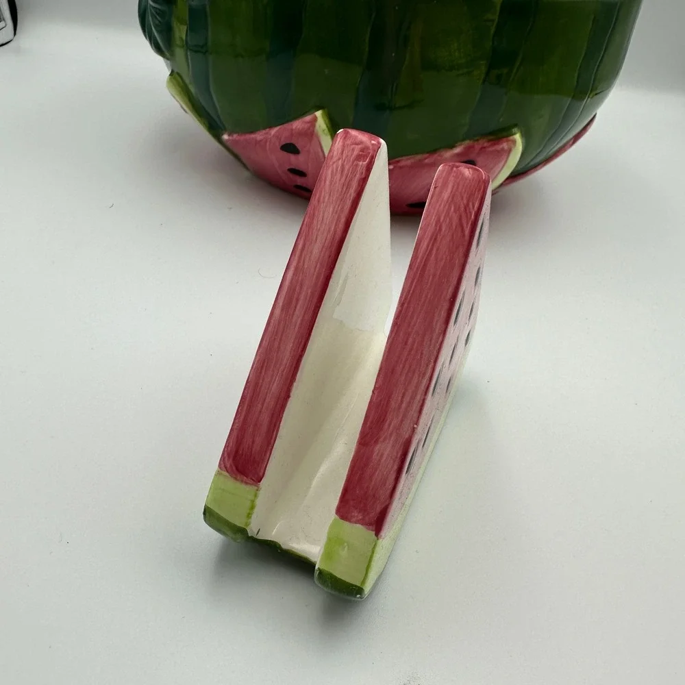Watermelon Bowl & Napkin Holder Set Fruit‎ Kitchen Decor Summer Fun